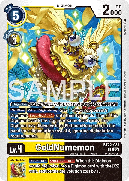 GoldNumemon 「BT22-031」「EN」