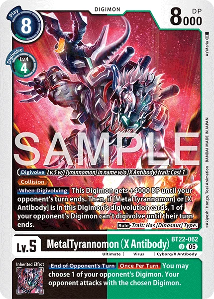 MetalTyrannomon (X Antibody) 「BT22-062」「EN」
