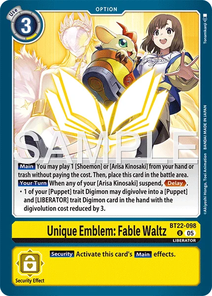 Unique Emblem: Fable Waltz 「BT22-098」「EN」