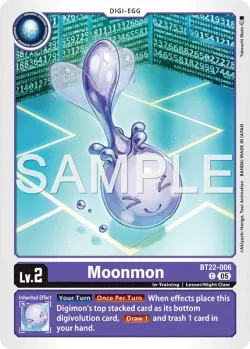 Moonmon — BT-22: BOOSTER CYBER EDEN #BT22-006 · Digimon