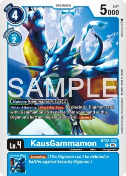 KausGammamon — BT-22: BOOSTER CYBER EDEN #BT22-020 · Digimon