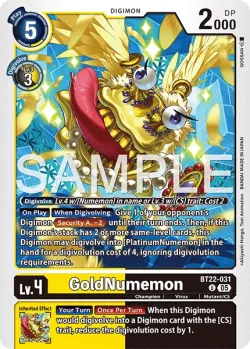 GoldNumemon — BT-22: BOOSTER CYBER EDEN #BT22-031 · Digimon