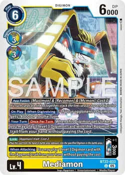 Mediamon — BT-22: BOOSTER CYBER EDEN #BT22-033 · Digimon