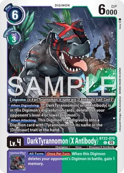 DarkTyrannomon (X Antibody) 「BT22-070」「EN」