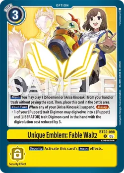 Unique Emblem: Fable Waltz 「BT22-098」「EN」