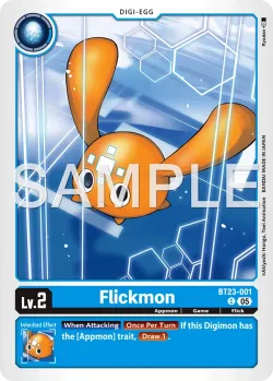 Flickmon — BT-23: BOOSTER HACKERS' SLUMBER #BT23-001 · Digimon