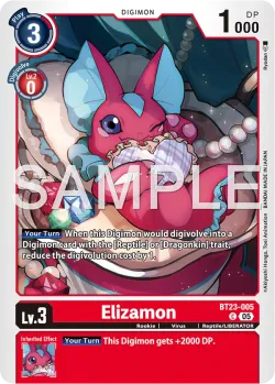 Elizamon — BT-23: BOOSTER HACKERS' SLUMBER #BT23-005 · Digimon