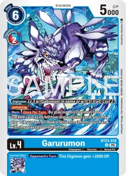 Garurumon — BT-23: BOOSTER HACKERS' SLUMBER #BT23-018 · Digimon