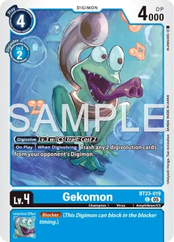 Gekomon — BT-23: BOOSTER HACKERS' SLUMBER #BT23-019 · Digimon