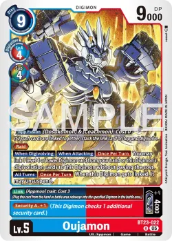 Oujamon — BT-23: BOOSTER HACKERS' SLUMBER #BT23-022 · Digimon