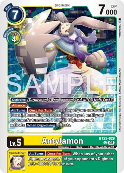 Antylamon — BT-23: BOOSTER HACKERS' SLUMBER #BT23-029 · Digimon