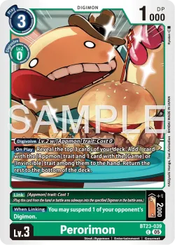 Perorimon — BT-23: BOOSTER HACKERS' SLUMBER #BT23-039 · Digimon
