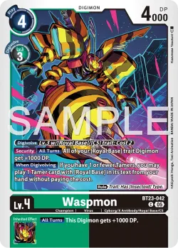 Waspmon — BT-23: BOOSTER HACKERS' SLUMBER #BT23-042 · Digimon