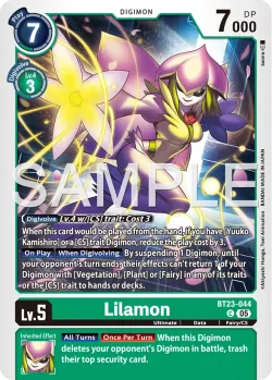 Lilamon — BT-23: BOOSTER HACKERS' SLUMBER #BT23-044 · Digimon