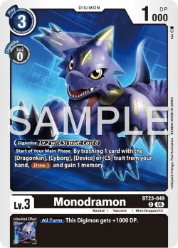 Monodramon — BT-23: BOOSTER HACKERS' SLUMBER #BT23-049 · Digimon