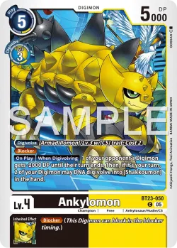 Ankylomon — BT-23: BOOSTER HACKERS' SLUMBER #BT23-050 · Digimon