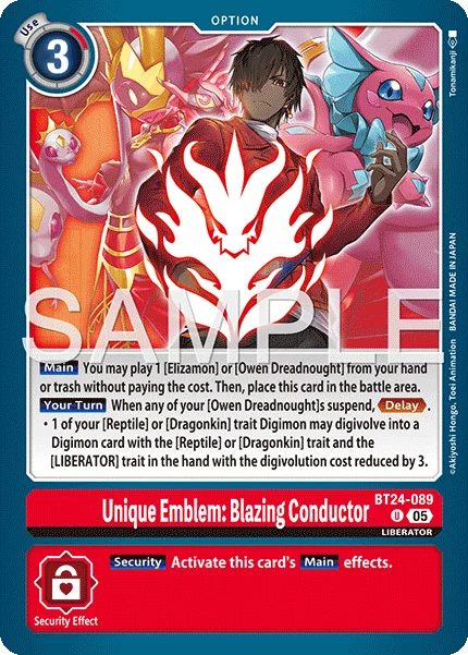 Unique Emblem: Blazing Conductor 「BT24-089」「EN」