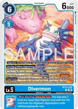 Divermon — BT-24: BOOSTER TIME STRANGER #BT24-028 · Digimon