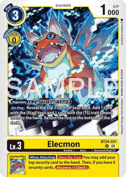Elecmon — BT-24: BOOSTER TIME STRANGER #BT24-031 · Digimon