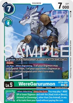 WereGarurumon — BT-24: BOOSTER TIME STRANGER #BT24-050 · Digimon