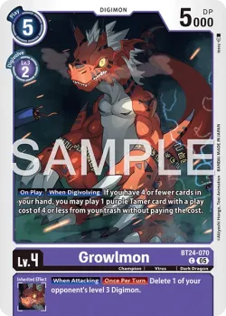 Growlmon 「BT24-070」「EN」