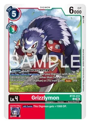 Grizzlymon 「BT25-012」「EN」