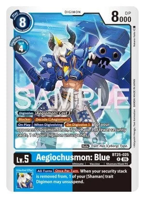 Aegiochusmon: Blue 「BT25-025」「EN」