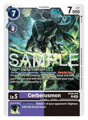 Cerberusmon 「BT26-074」「EN」