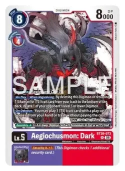 Aegiochusmon: Dark 「BT26-073」「EN」