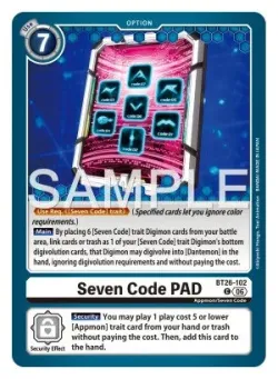 Seven Code PAD 「BT26-102」「EN」