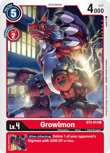 Growlmon 「BT2-013」「EN」