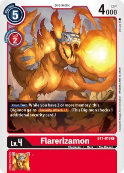 Flarerizamon — BT-01: Booster New Evolution #BT1-018 · Digimon