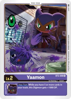 Yaamon — BT01-03: Release Special Booster Ver.1.0 #BT2-008 · Digimon