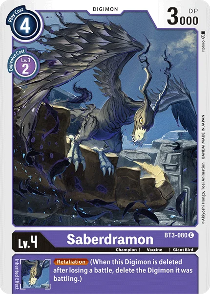 Saberdramon 「BT3-080」「EN」