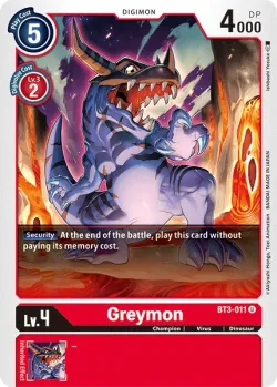 Greymon — BT01-03: Release Special Booster Ver.1.5 #BT3-011 · Digimon