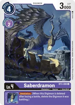 Saberdramon 「BT3-080」「EN」