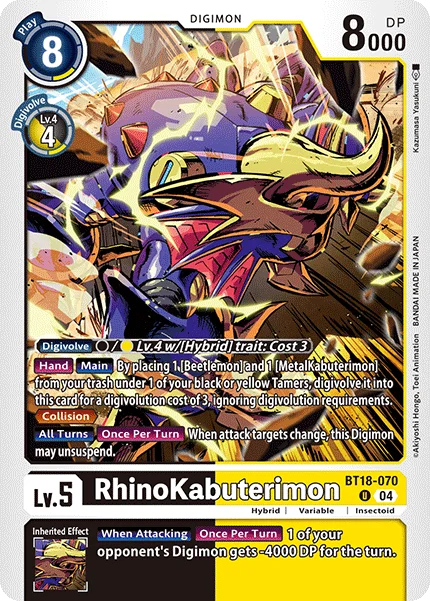 RhinoKabuterimon 「BT18-070」「EN」