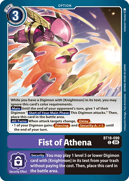 Fist of Athena 「BT18-099」「EN」