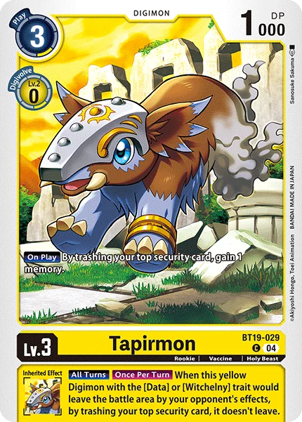 Tapirmon 「BT19-029」「EN」