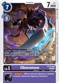 Oboromon 「BT18-080」「EN」