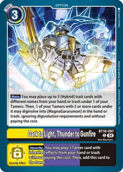 Dark to Light, Thunder to Gunfire 「BT18-097」「EN」