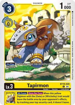 Tapirmon — BT18-19: Special Booster Ver.2.0 #BT19-029 · Digimon