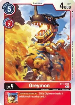 Greymon — Dimensional Phase Pre-Release Promotion #ST1-07 · Digimon