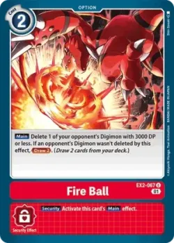 Fire Ball — Double Typhoon Pre-Release Pack #EX2-067 · Digimon
