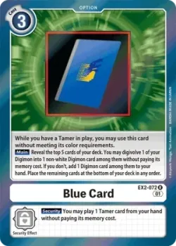 Blue Card — Event Pack 4 #EX2-072 · Digimon