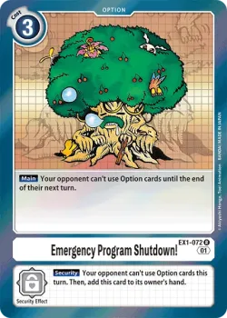 Emergency Program Shutdown! 「EX1-072」「EN」