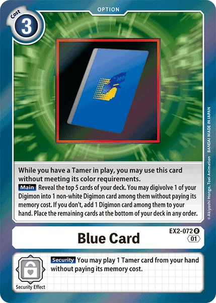Blue Card 「EX2-072」「EN」