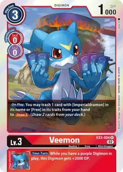 Veemon — EX-03: Theme Booster Draconic Roar #EX3-004 · Digimon