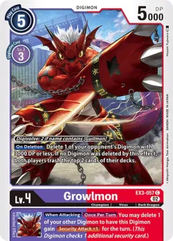 Growlmon 「EX3-057」「EN」