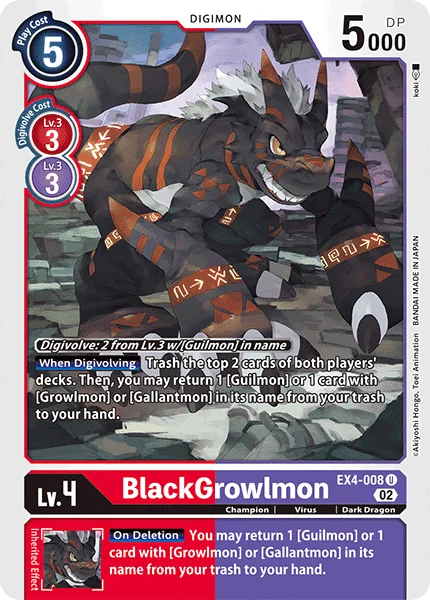 BlackGrowlmon 「EX4-008」「EN」
